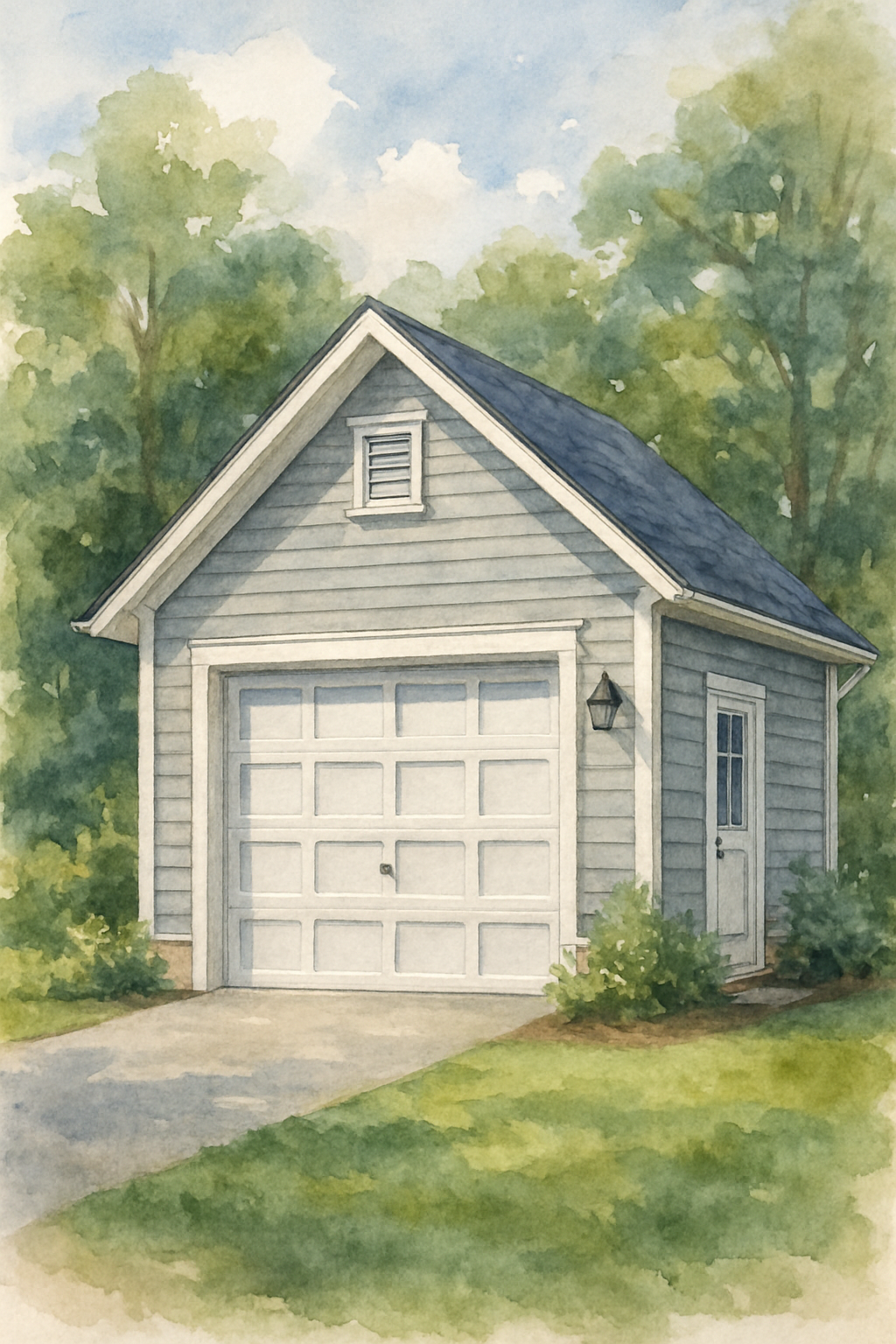 Basic detached garage construction in Spartanburg