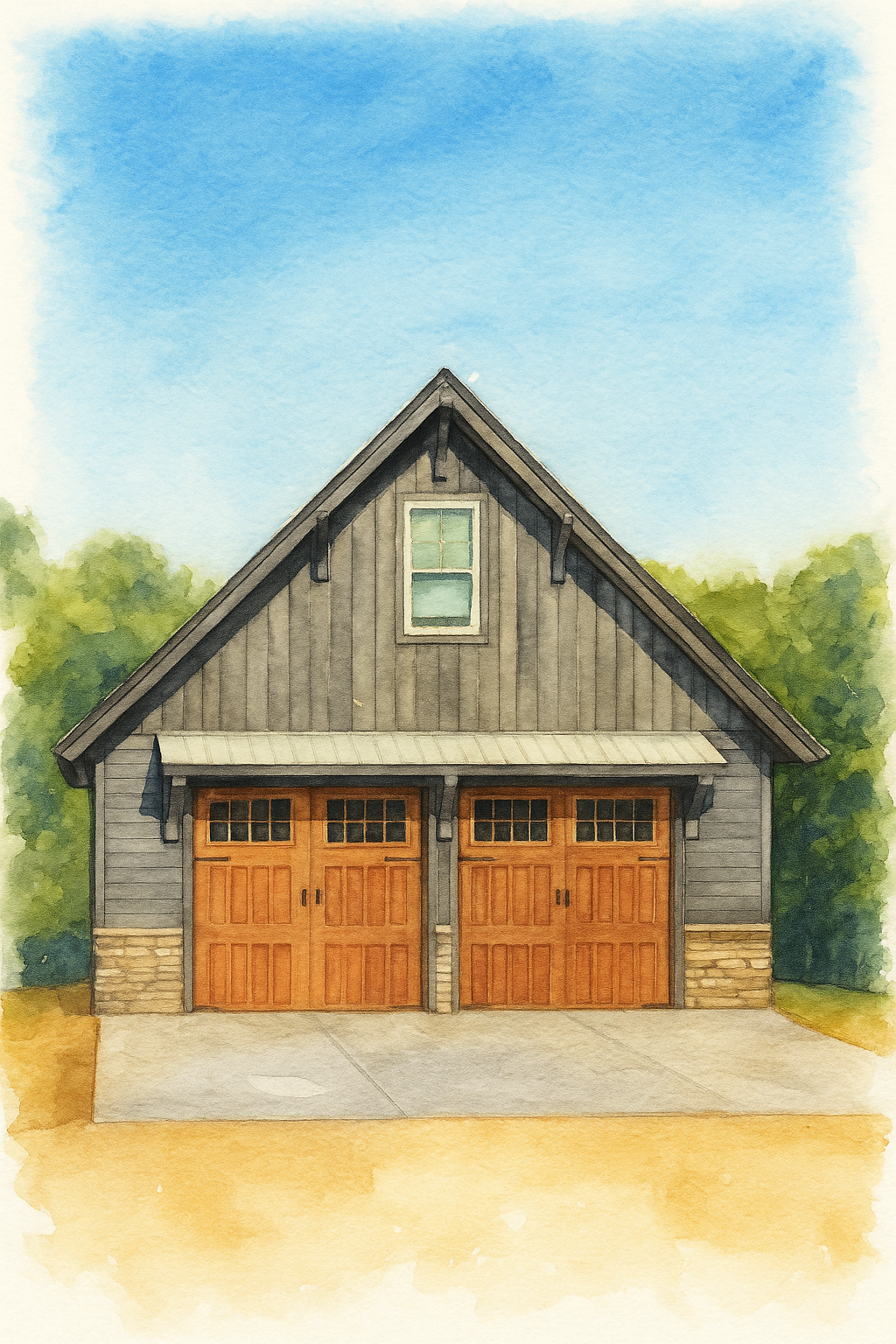 Fully custom timeless garage in Greenville County
