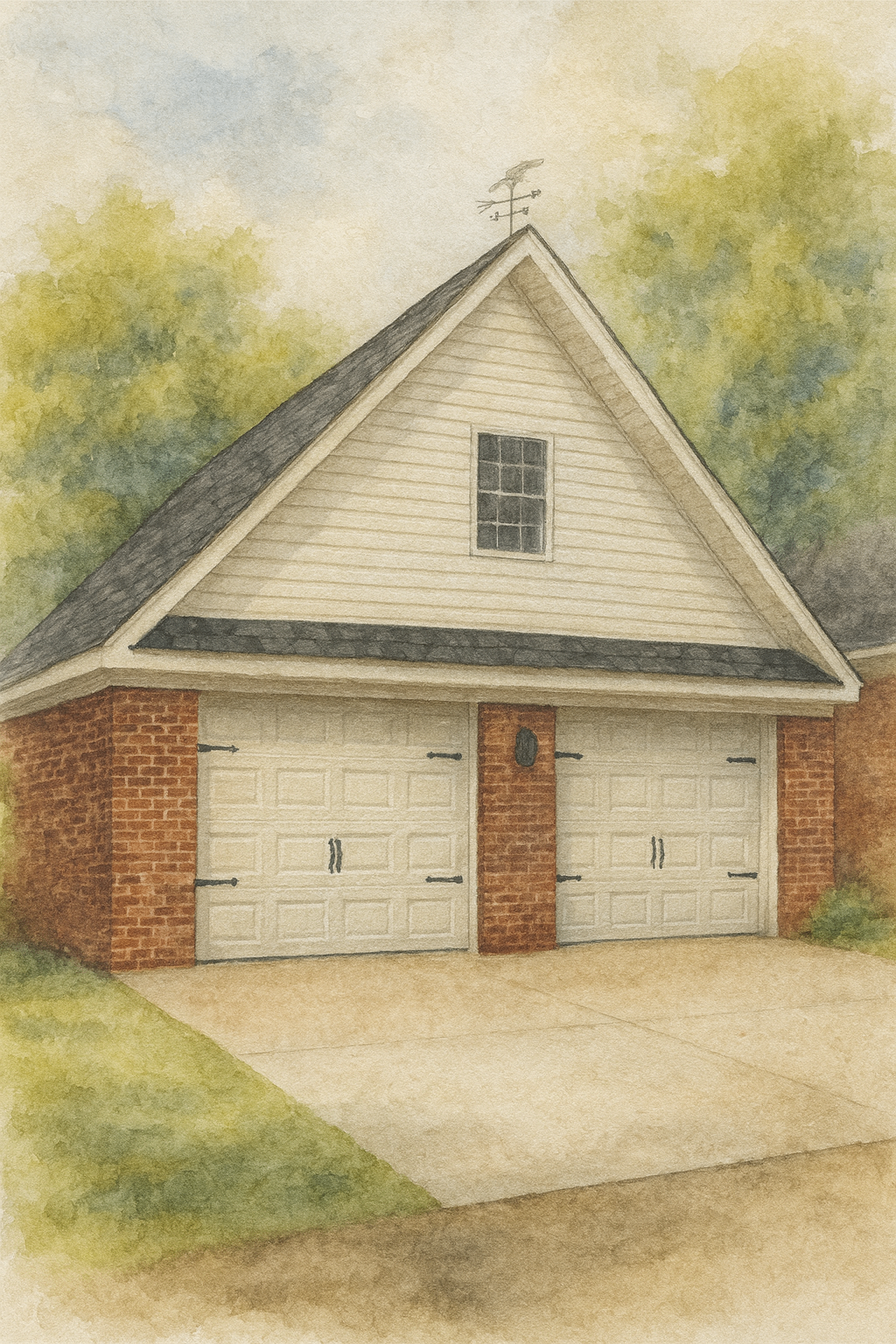 Semi-custom garage with workshop in Cherokee County