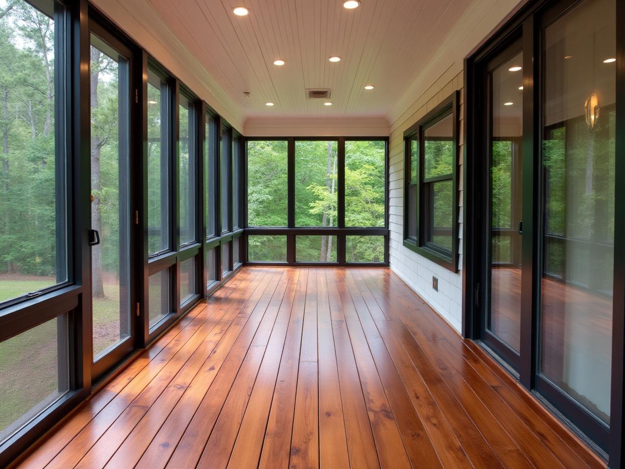 Screened IPE deck porch