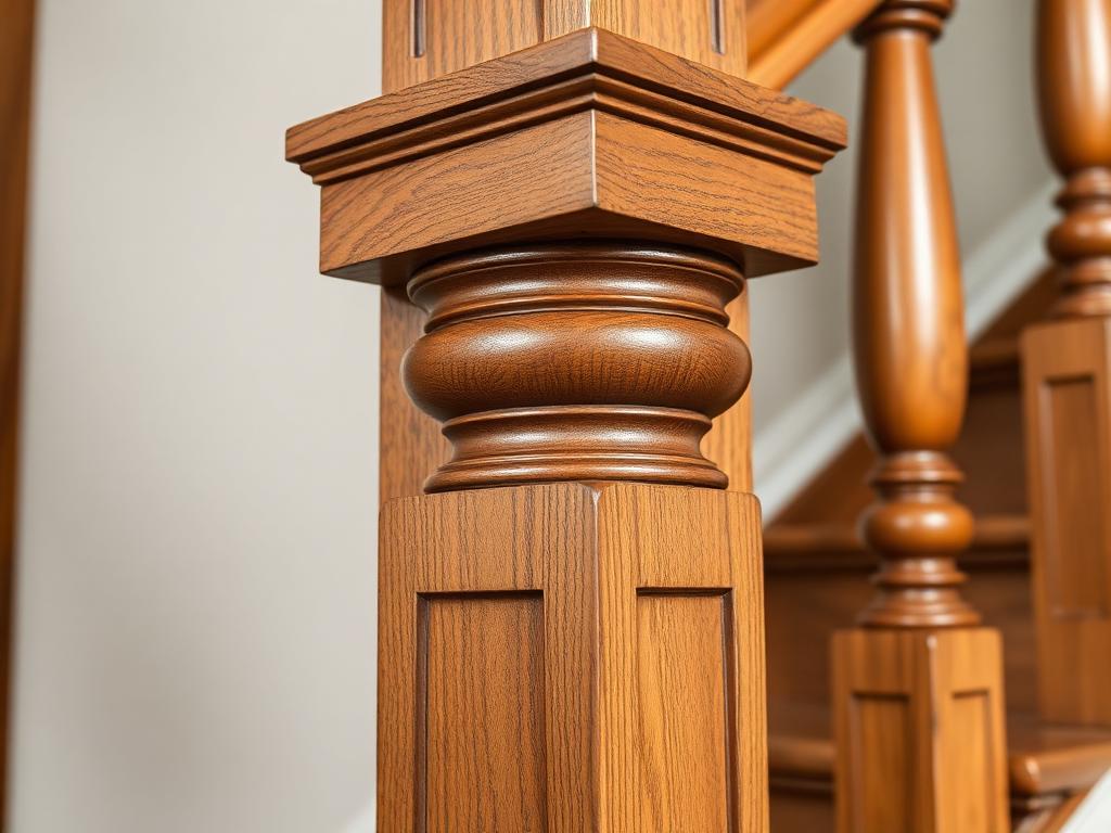 Staircase newel post detail Greenville
