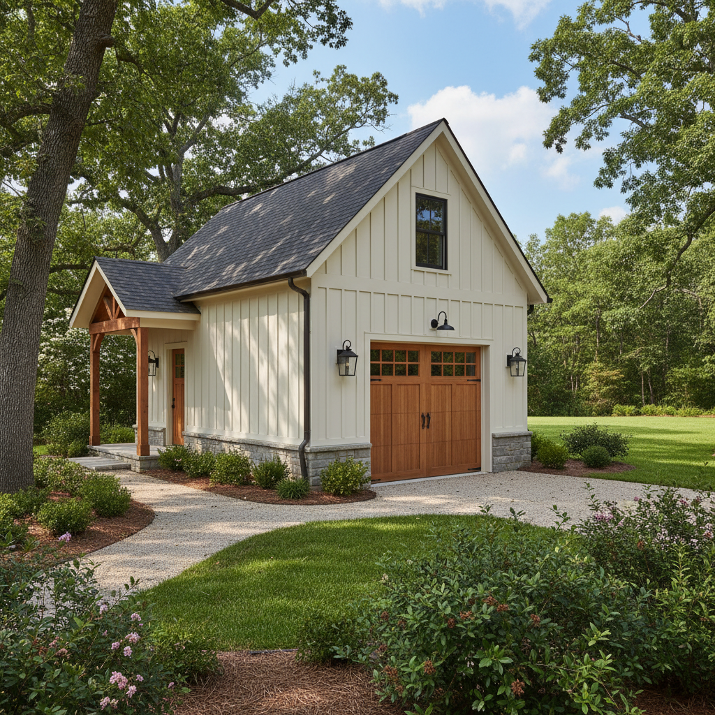 Detached farmhouse garage